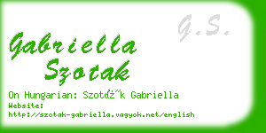 gabriella szotak business card